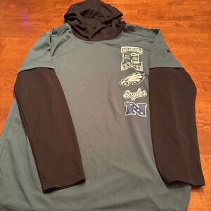 Philadelphia Eagles Kids Youth Green Color Long Sleeve Shirt sz. L New